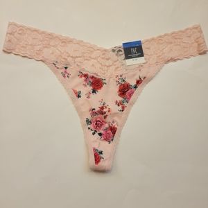 Inc International Concepts Women's Lace-Trim Thong Underwear XL Pink Floral